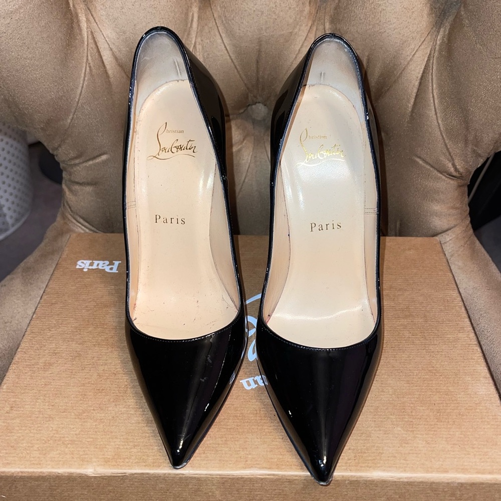 Christian Louboutin So Kate Black Patent Heels